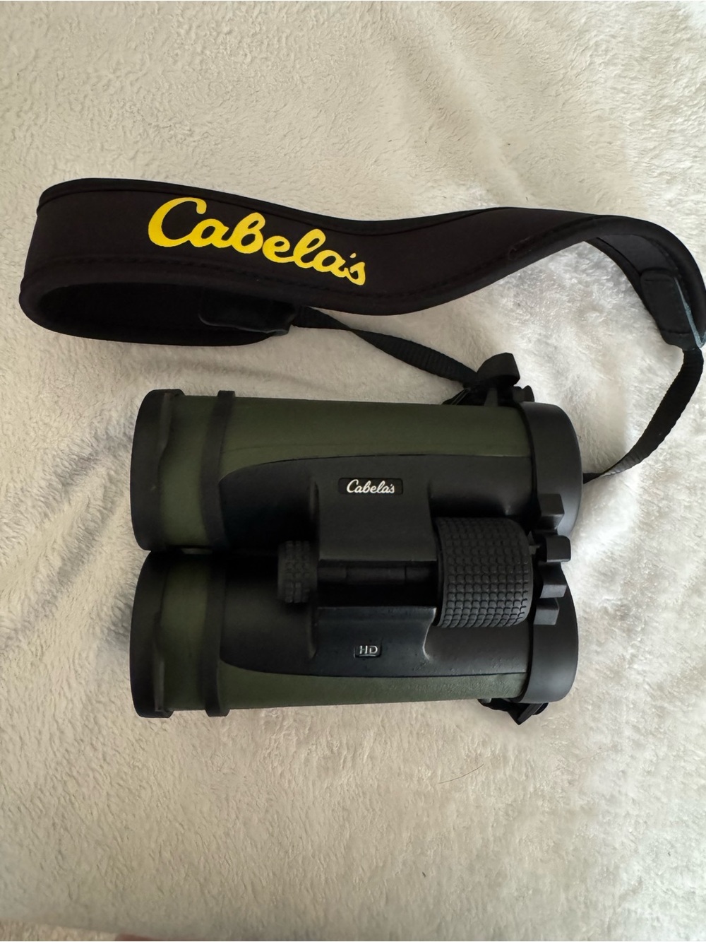 Cabela's Olive Green and Black Binoculars with Branded Strap